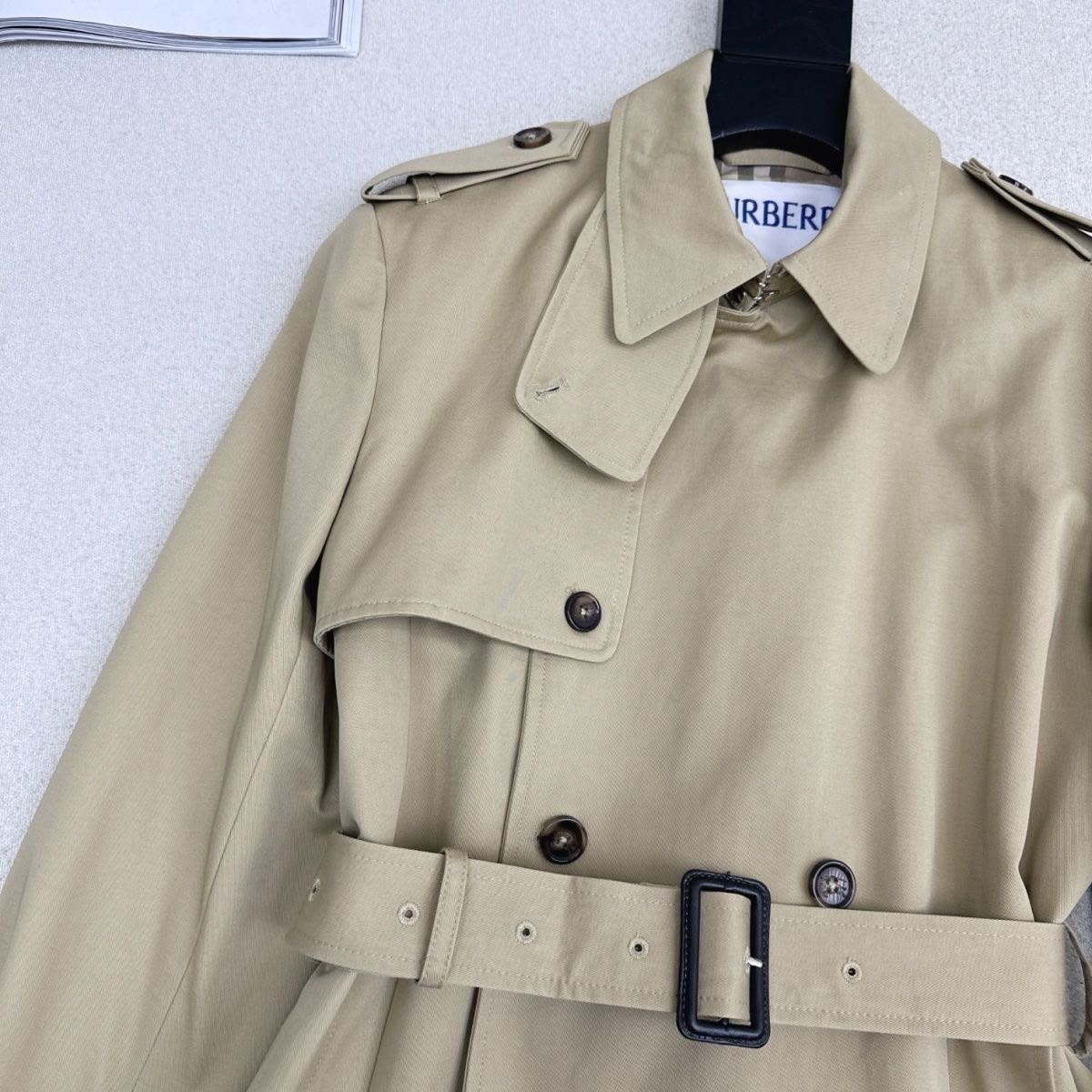 Burberry Nomadic High Collar  Short Trench Jacket