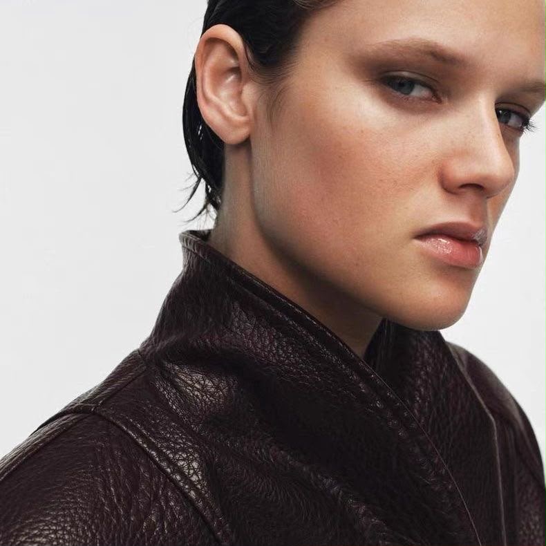Zara Faux Leather Jacket With Belt