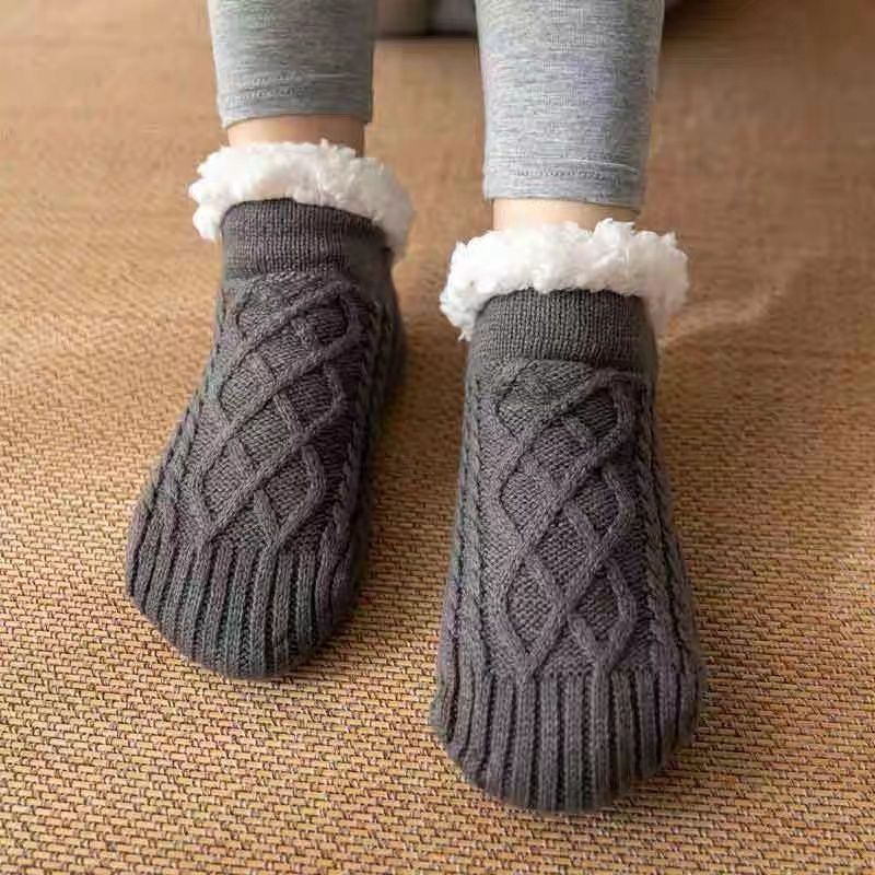 Cozy Fleece-Lined Winter Slipper Socks