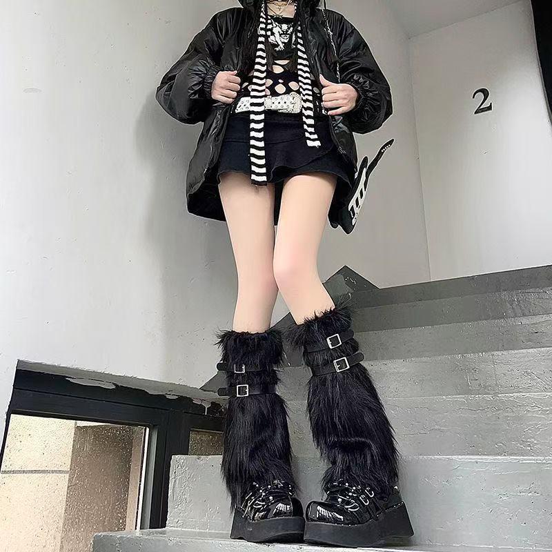 Faux Fur Leg Warmers