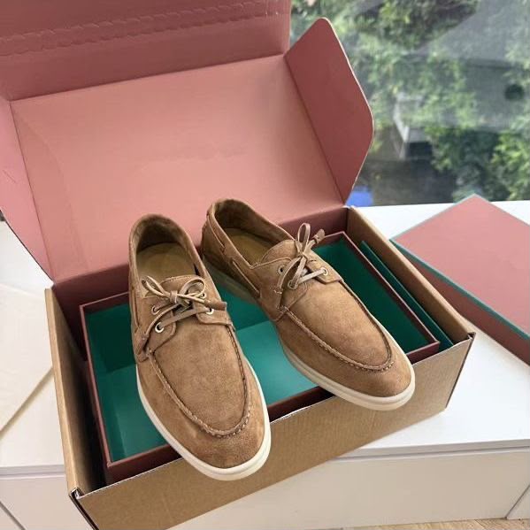 Loro Piana Sea-Sail Walk Suede Boat Shoes