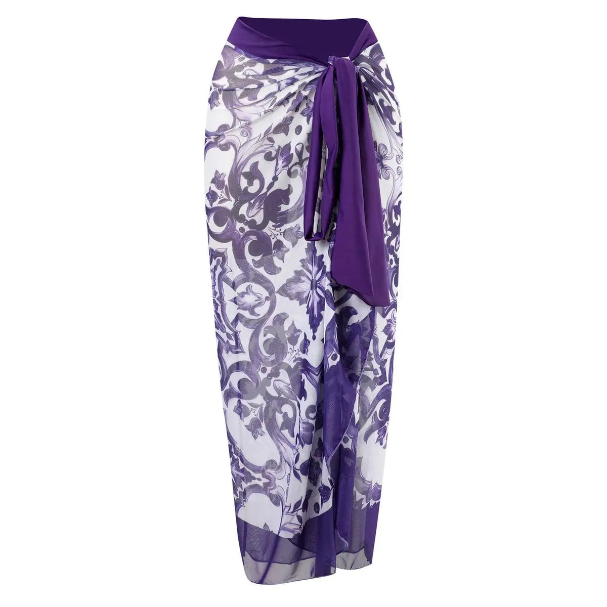 Printed Swimsuit with Sarong