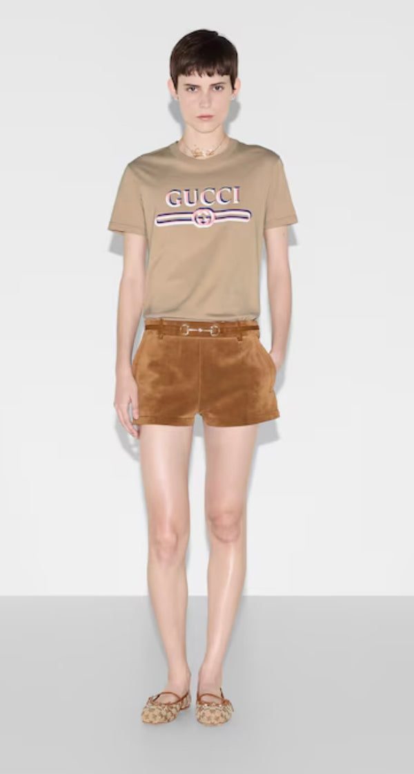 GUCCI PRINTED COTTON JERSEY T-SHIRT