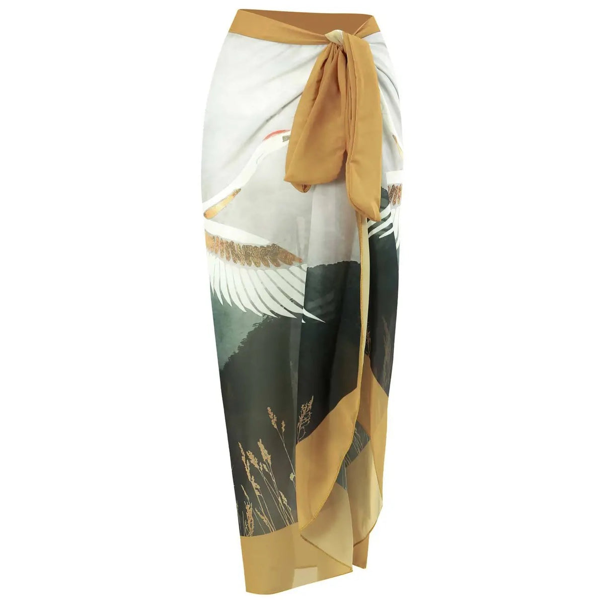 Printed Swimsuit with Sarong