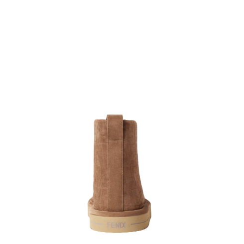 Fendi FF Monogram Shearling Suede Winter Boots