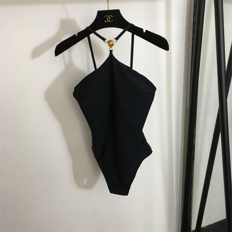 Versace Medusa Halter Swimsuit