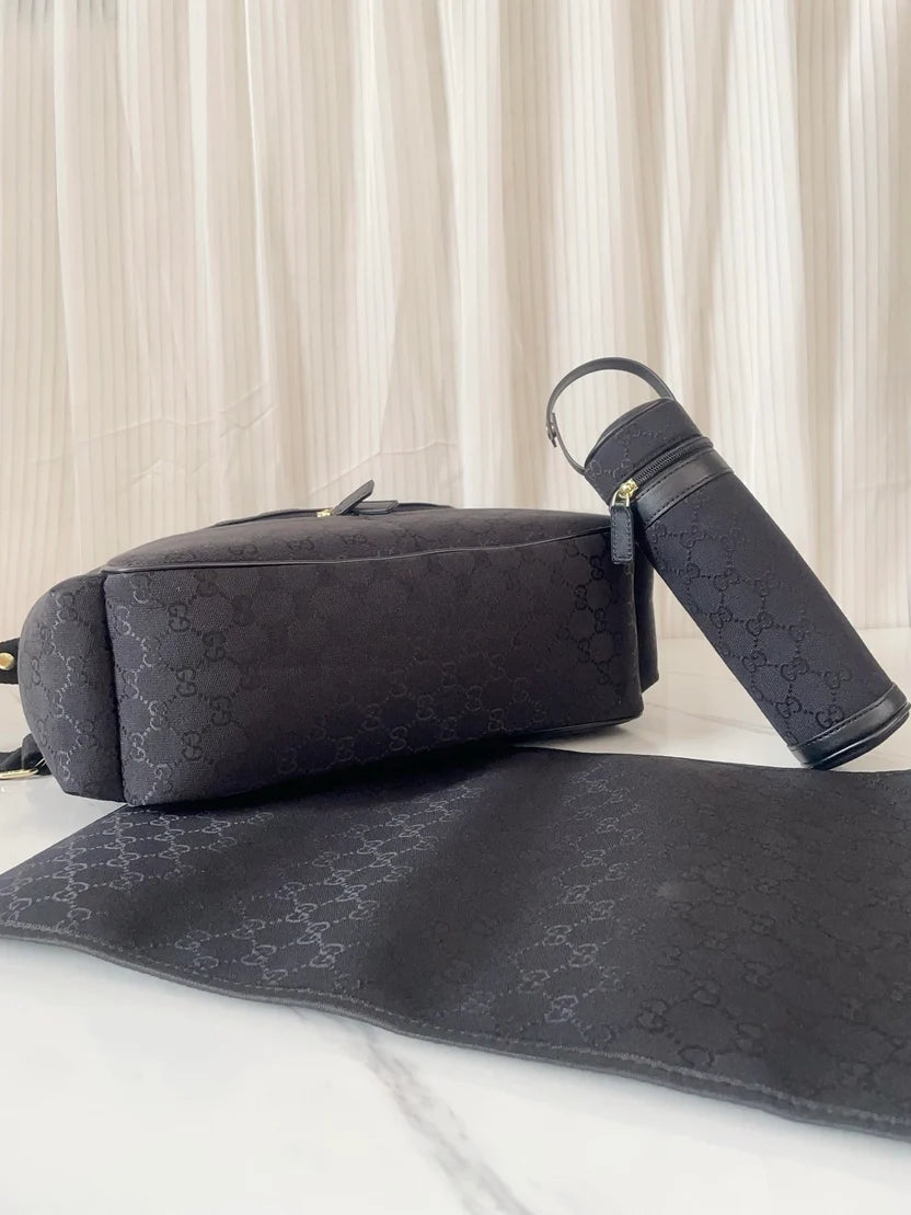 Gucci GG Canvas Diaper Bag - Black