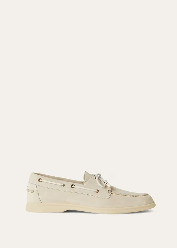 Loro Piana Sea-Sail Walk Suede Boat Shoes