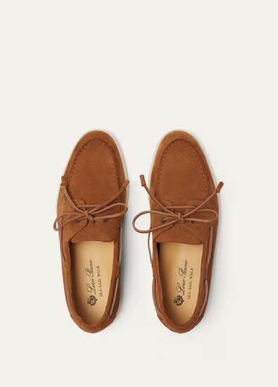 Loro Piana Sea-Sail Walk Suede Boat Shoes