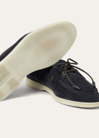 Loro Piana Sea-Sail Walk Suede Boat Shoes