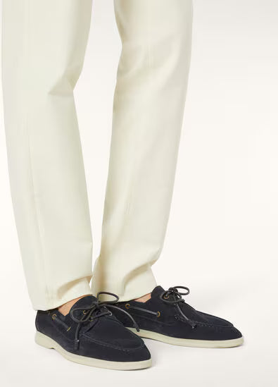 Loro Piana Sea-Sail Walk Suede Boat Shoes