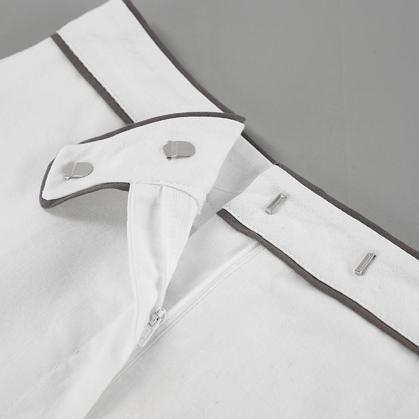 White Shirt and Belted Shorts Set