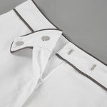 Crisp White Shirt and Belted Shorts Set