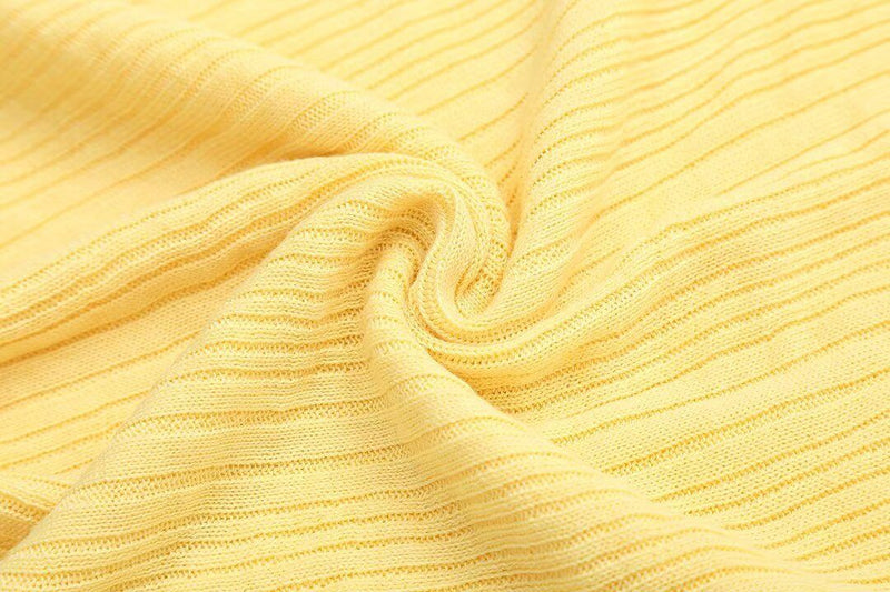 Long ruffled knitted dress