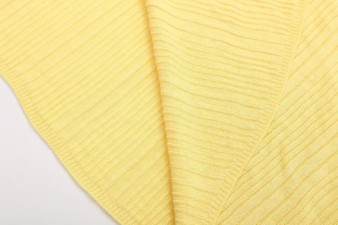 Long Ruffled Knitted Dress