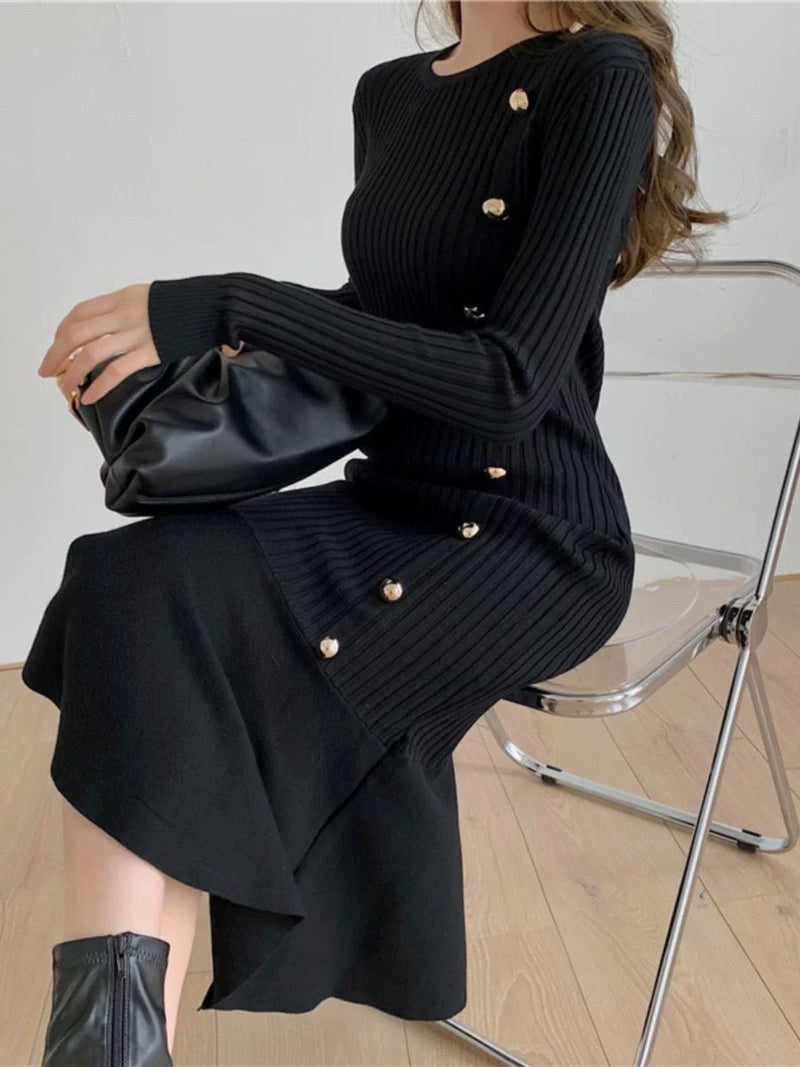 Fishtail knitted dress for women