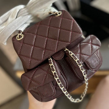 Dior quilted caviar leather mini Duma backpack