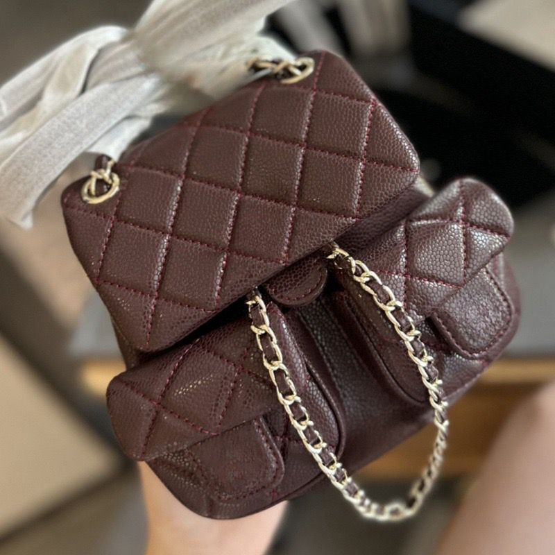 Dior quilted caviar leather mini Duma backpack