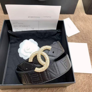Chanel CC Leather Belt