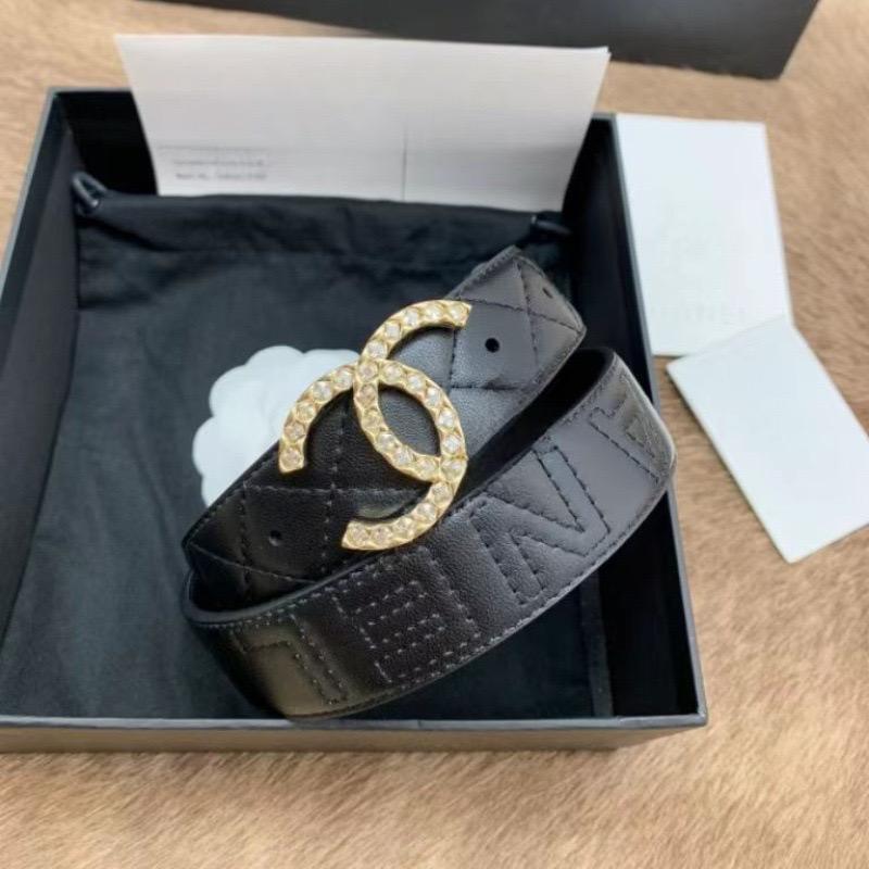 Chanel CC Leather Belt