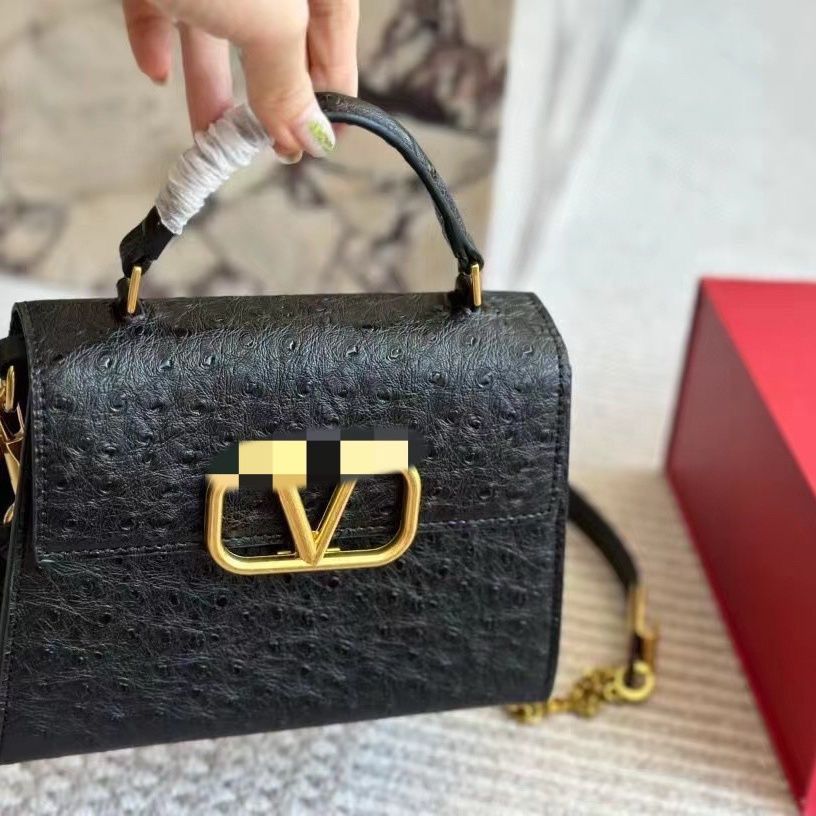 Valentino Ostrich Leather Bag