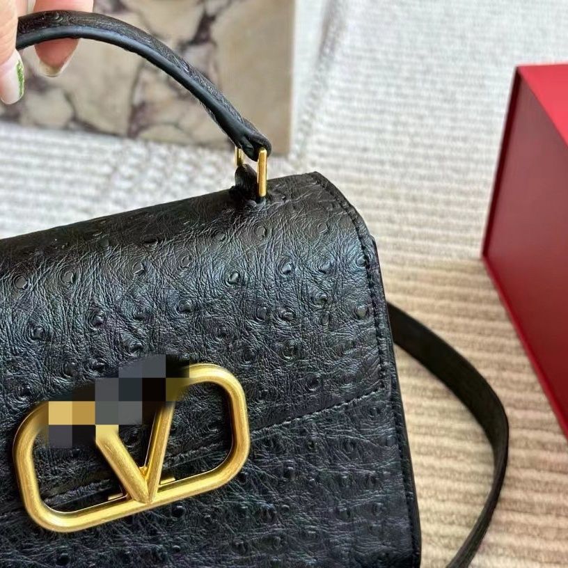 Valentino Ostrich Leather Bag