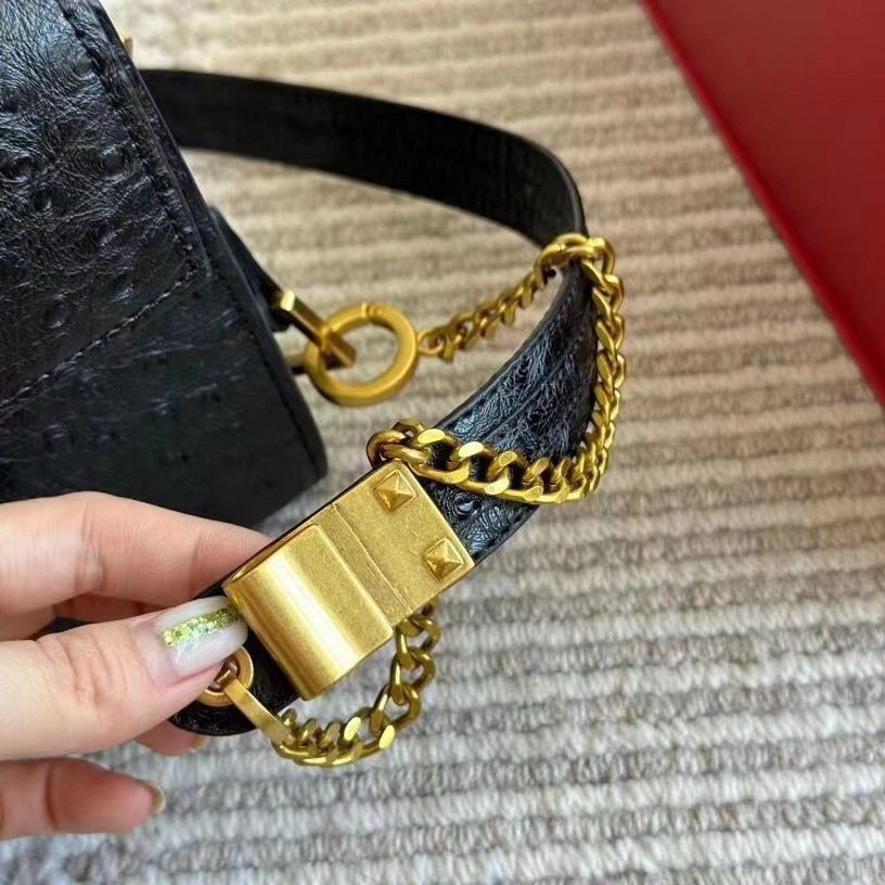 Valentino Ostrich Leather Bag