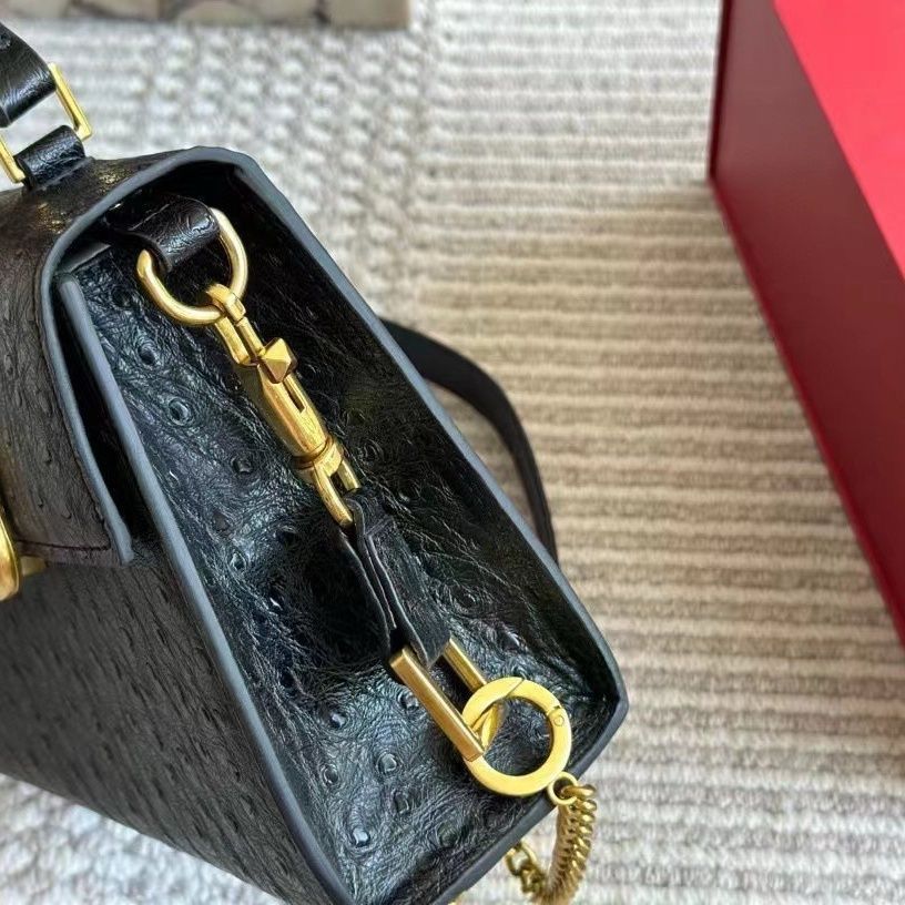 Valentino Ostrich Leather Bag