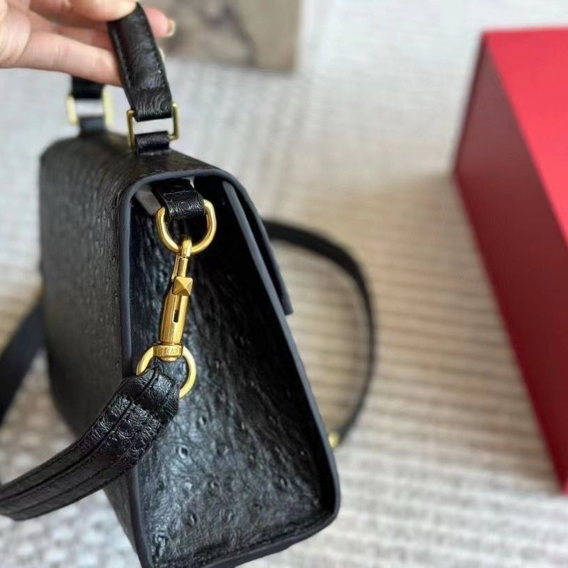 Valentino Ostrich Leather Bag