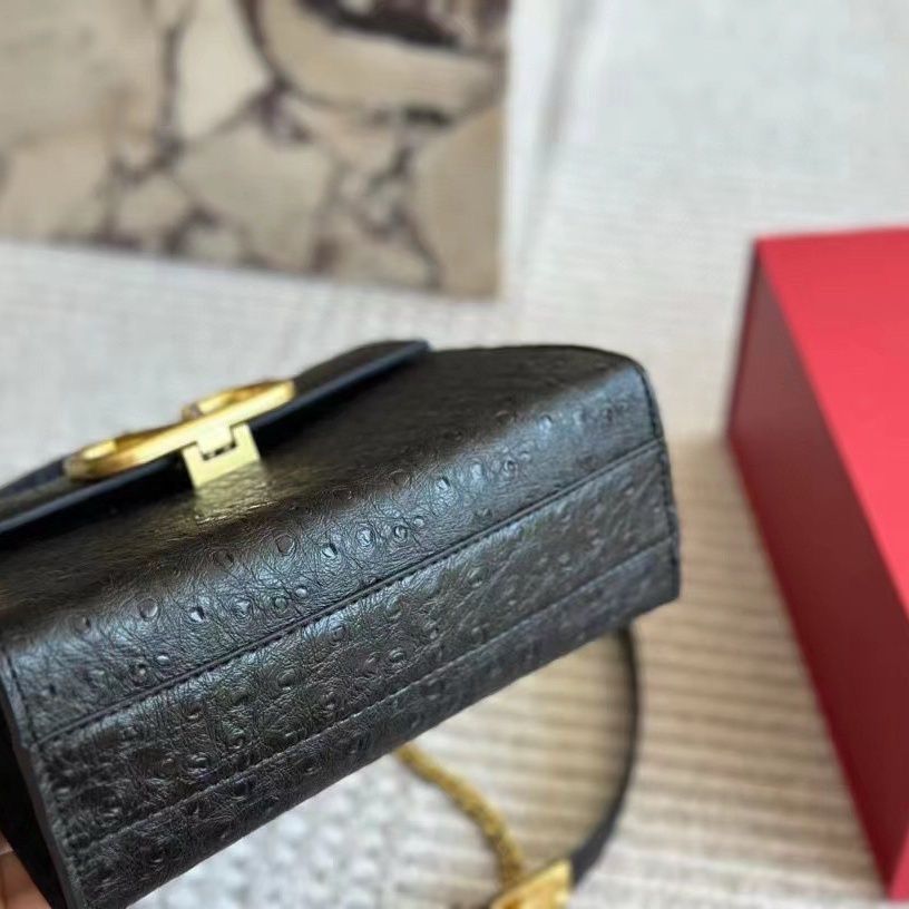 Valentino Ostrich Leather Bag