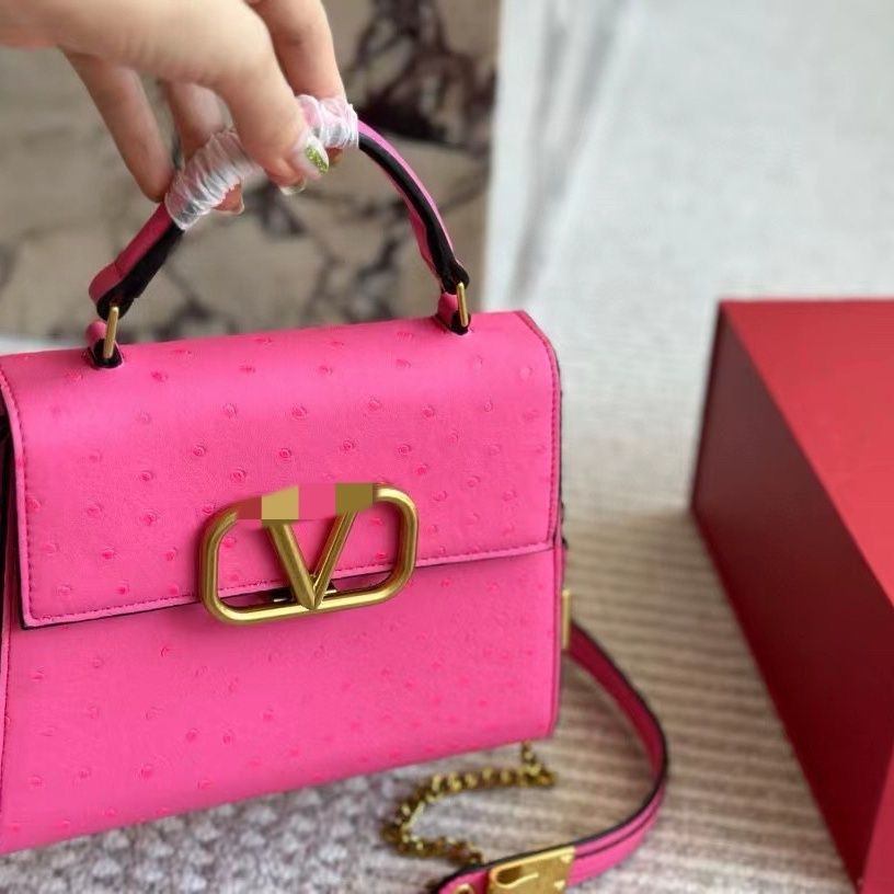 Valentino Ostrich Leather Bag
