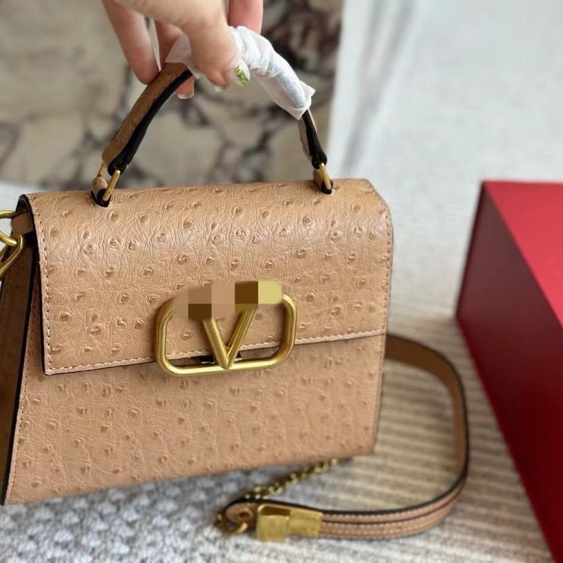 Valentino Ostrich Leather Bag