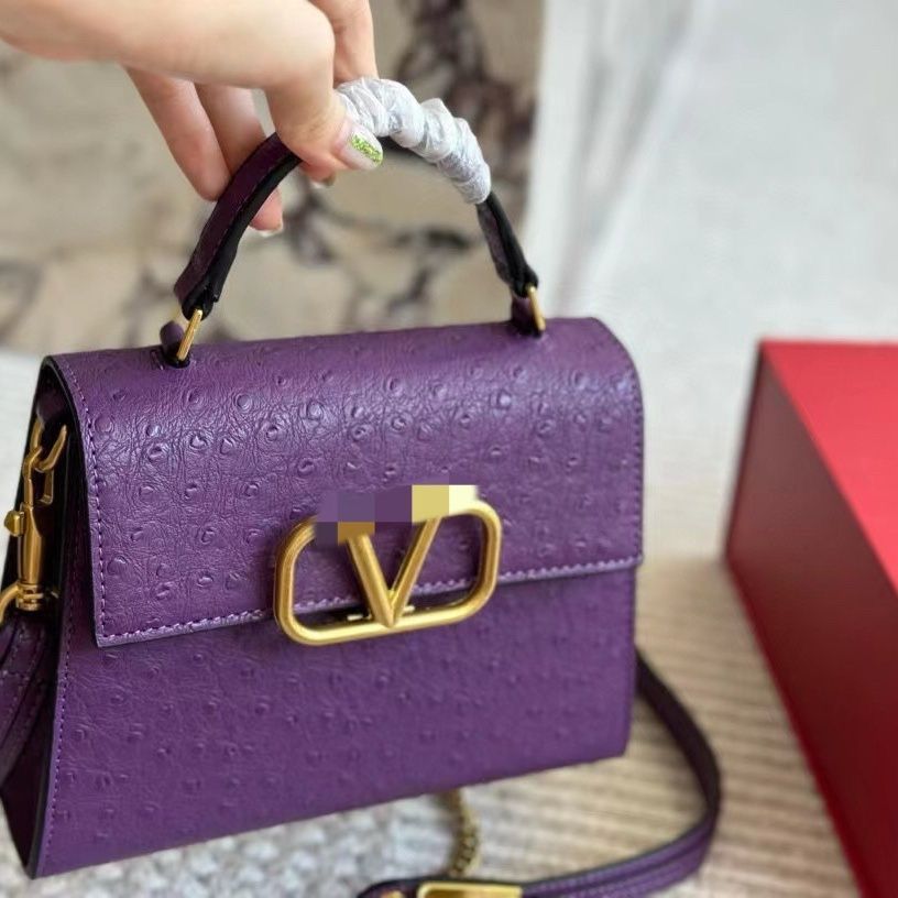Valentino Ostrich Leather Bag