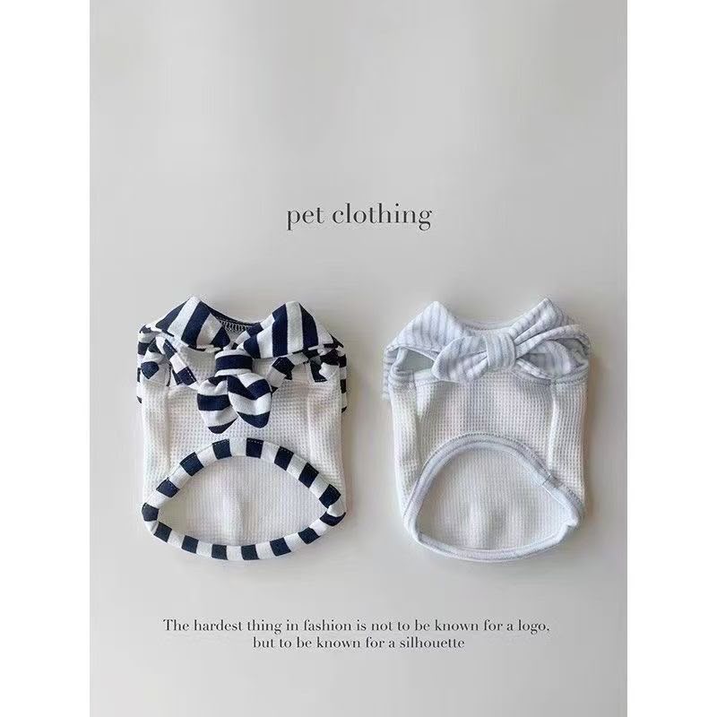 Stripped pets wearing