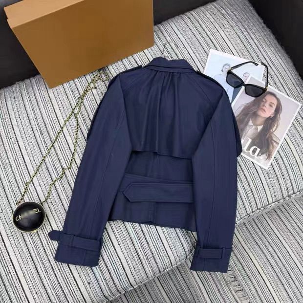 Cropped Trench Coat with Bow Tie Front