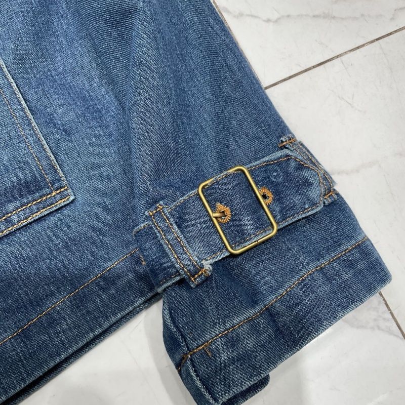 Cropped Denim Mayfair Trench Jacket