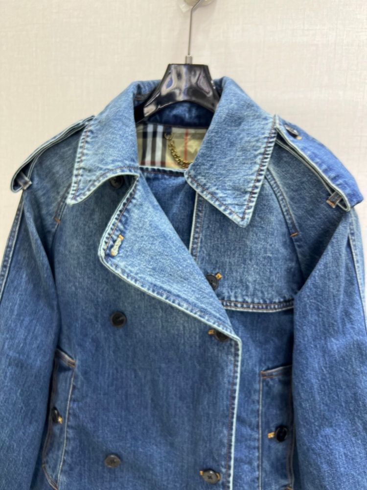 Cropped Denim Mayfair Trench Jacket