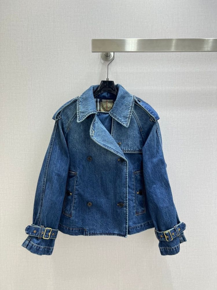 Cropped Denim Mayfair Trench Jacket
