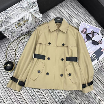 Christian Dior women's short beige trench coat
