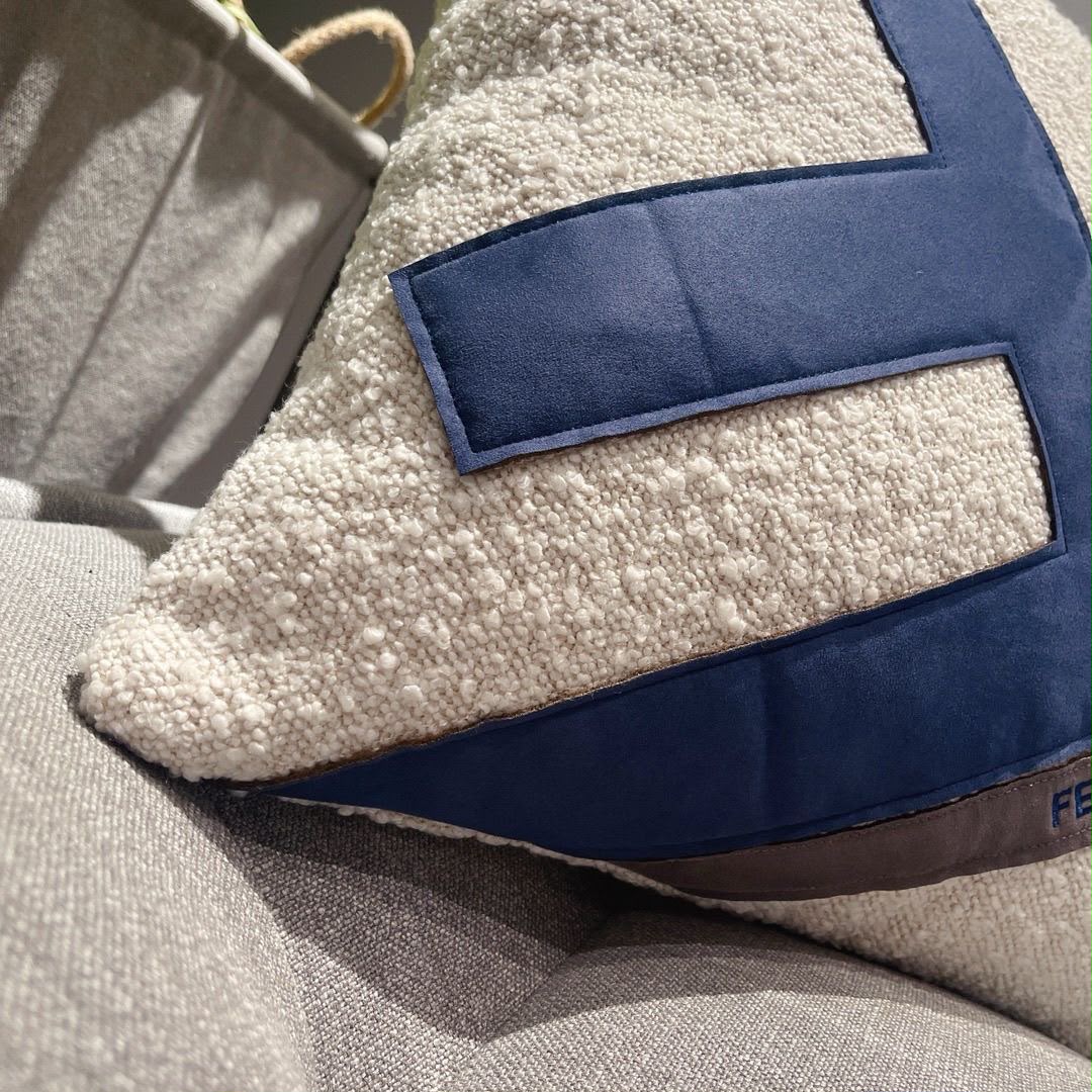Fendi Lambskin Fleece Throw Pillow