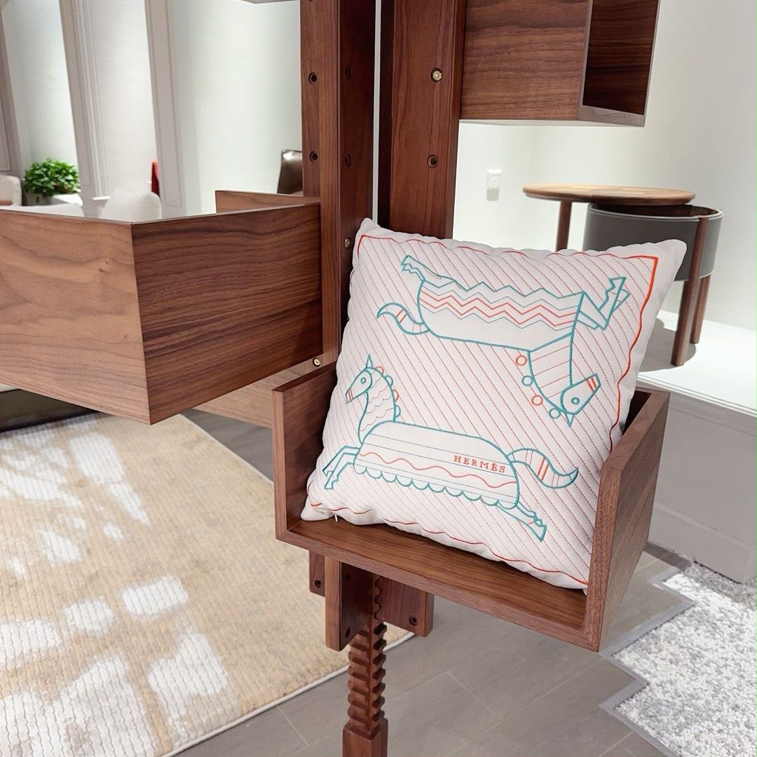 Hermès Epopee quilted pillow