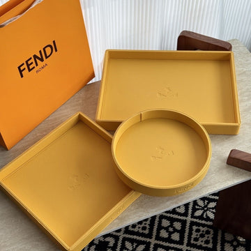 Fendi Roma Leather Catchall Tray