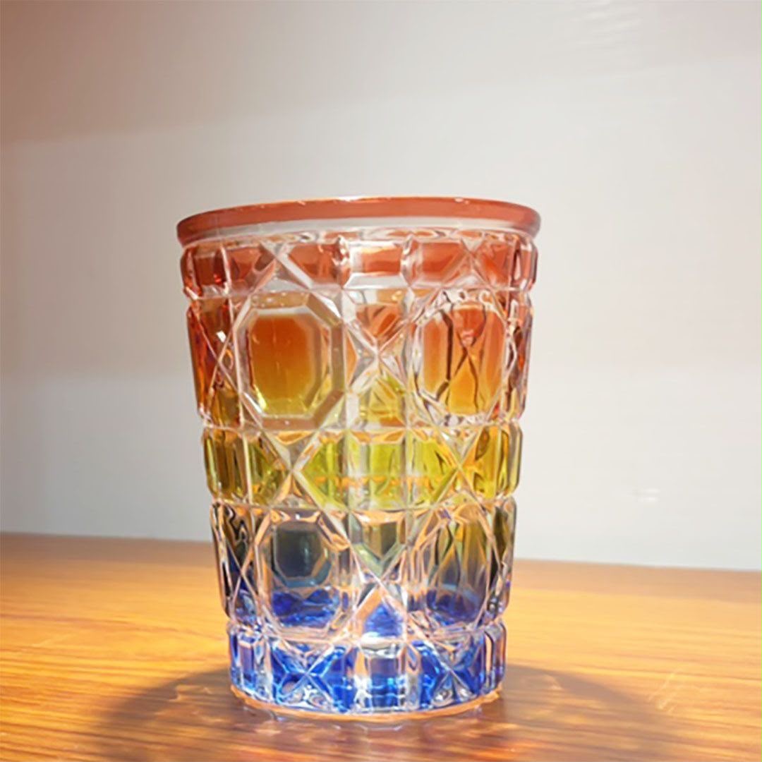 Dior Premium Colored Plaid Crystal Glass Set