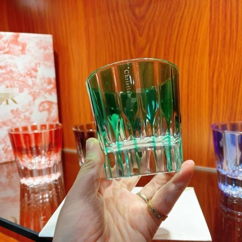 Dior Maison Hand-Painted Colorful Crystal Glasses Set
