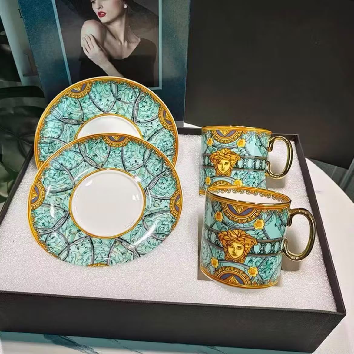 Versace La Scala del Palazzo Rosa Espresso Set