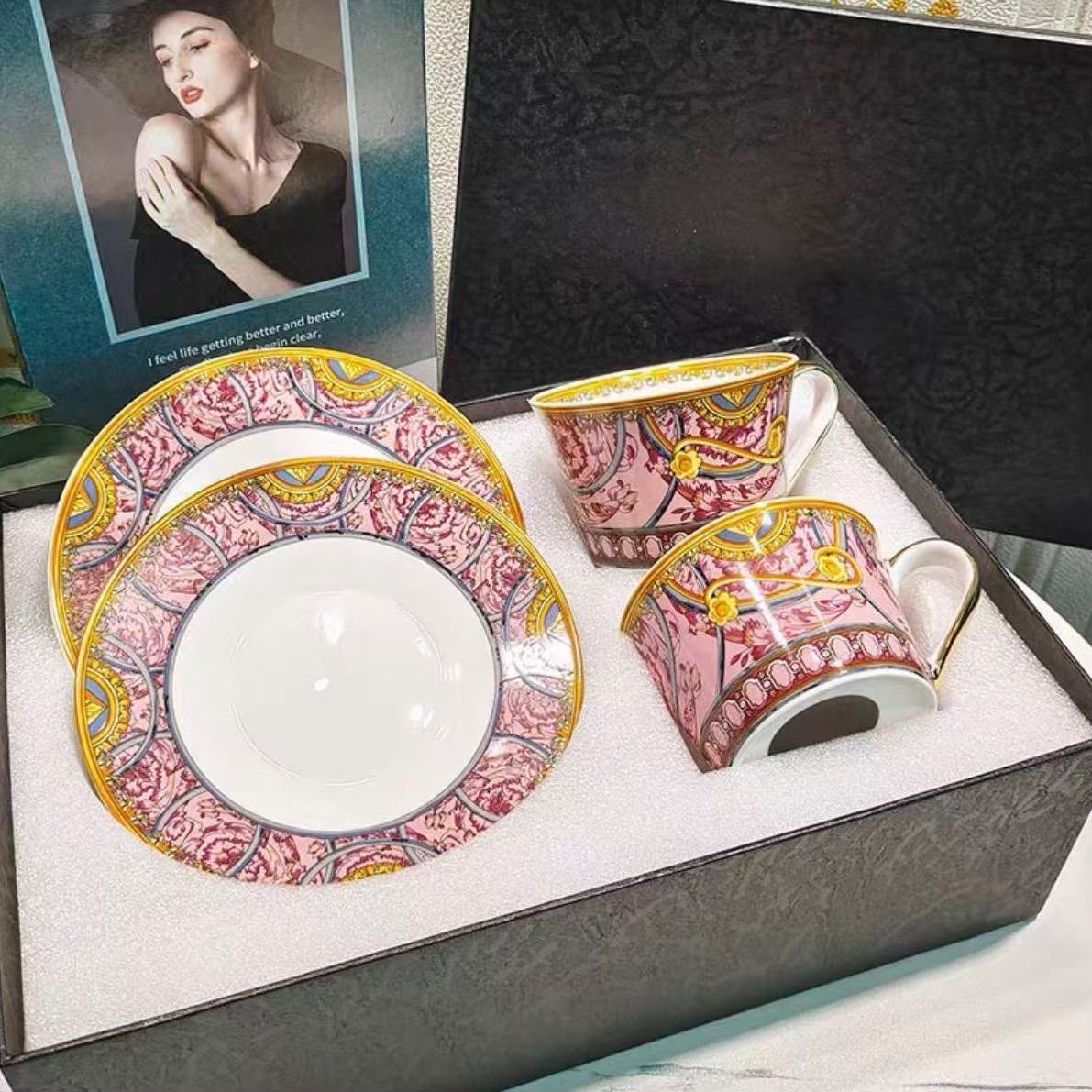 Versace La Scala del Palazzo Rosa Espresso Set