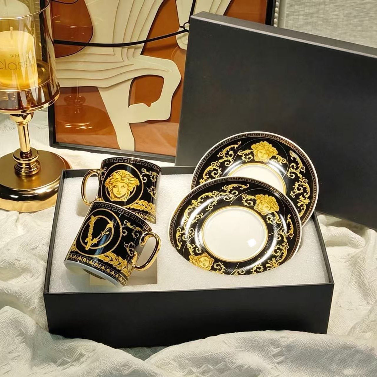 Versace La Scala del Palazzo Rosa Espresso Set