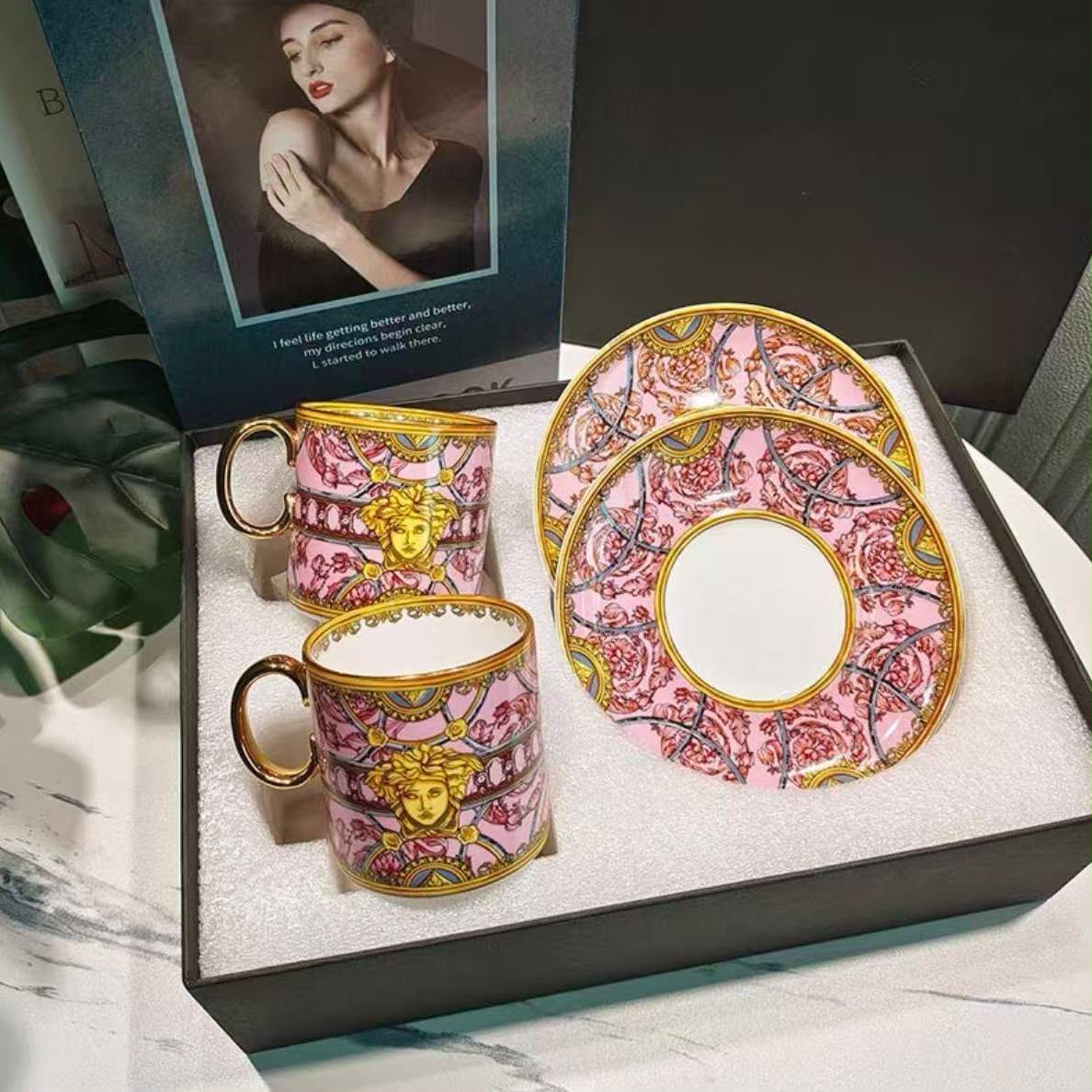 Versace La Scala del Palazzo Rosa Espresso Set