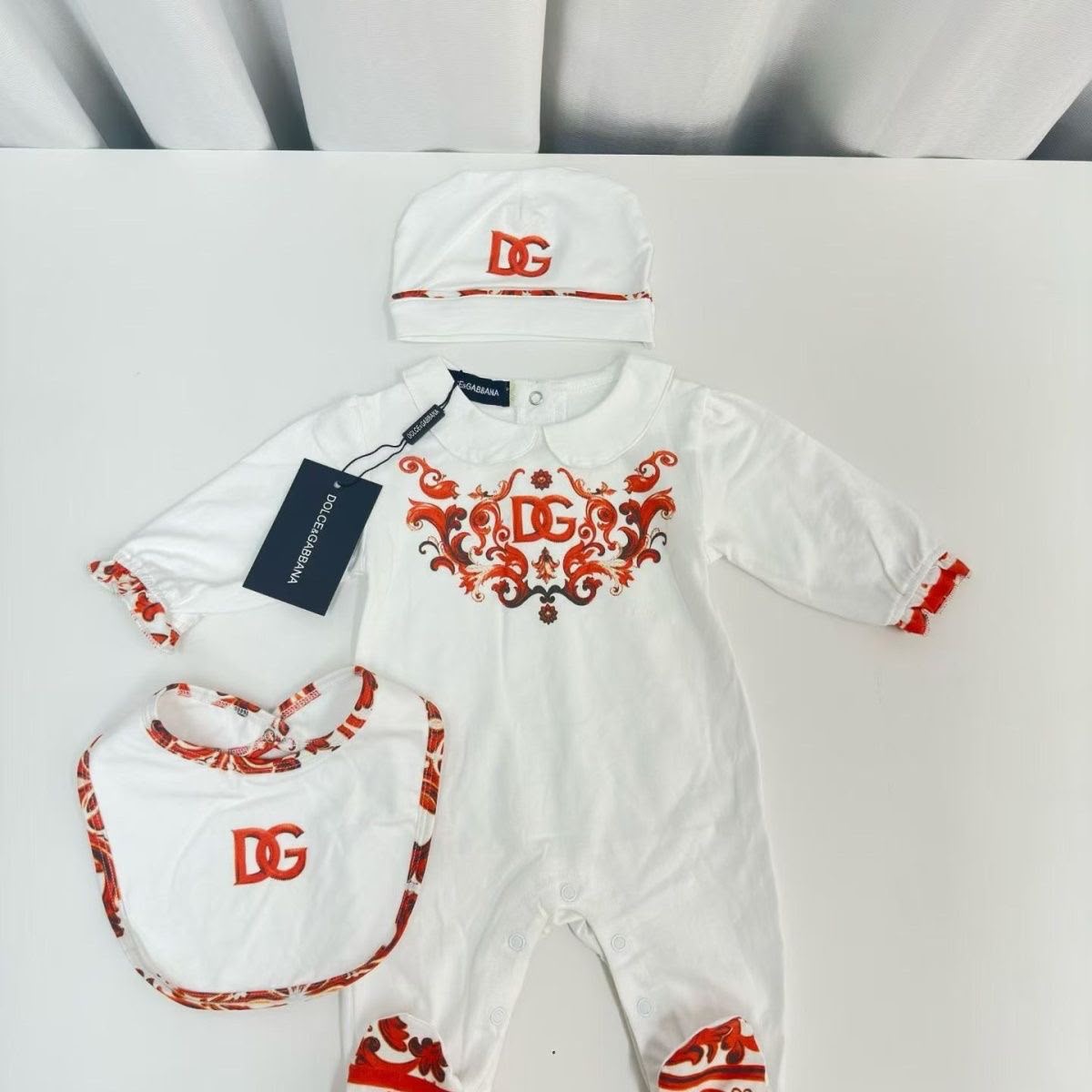 Dolce & Gabbana Kids Majolica-Print Jersey Set 3 pieces