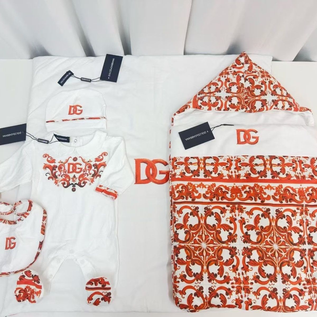 Dolce & Gabbana Kids Majolica-Print Jersey Set 5 pieces